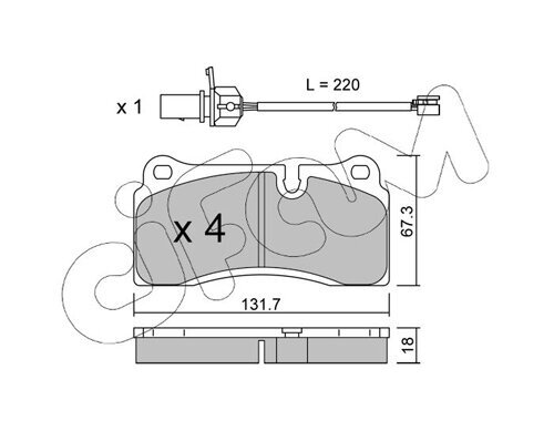 Bremsbelagsatz, Scheibenbremse CIFAM 822-1044-0