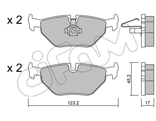 Bremsbelagsatz, Scheibenbremse CIFAM 822-261-0