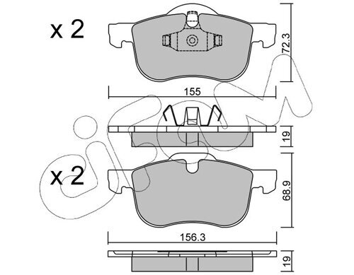 Bremsbelagsatz, Scheibenbremse CIFAM 822-309-0