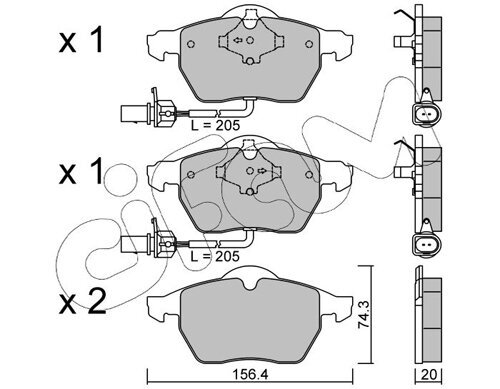 Bremsbelagsatz, Scheibenbremse CIFAM 822-314-0