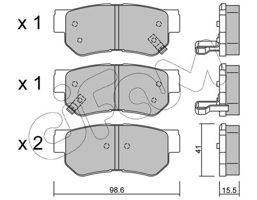 Bremsbelagsatz, Scheibenbremse CIFAM 822-365-0