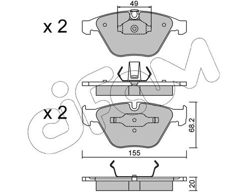 Bremsbelagsatz, Scheibenbremse CIFAM 822-558-0