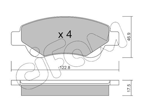 Bremsbelagsatz, Scheibenbremse CIFAM 822-637-0