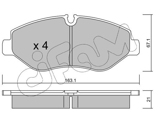 Bremsbelagsatz, Scheibenbremse CIFAM 822-671-0