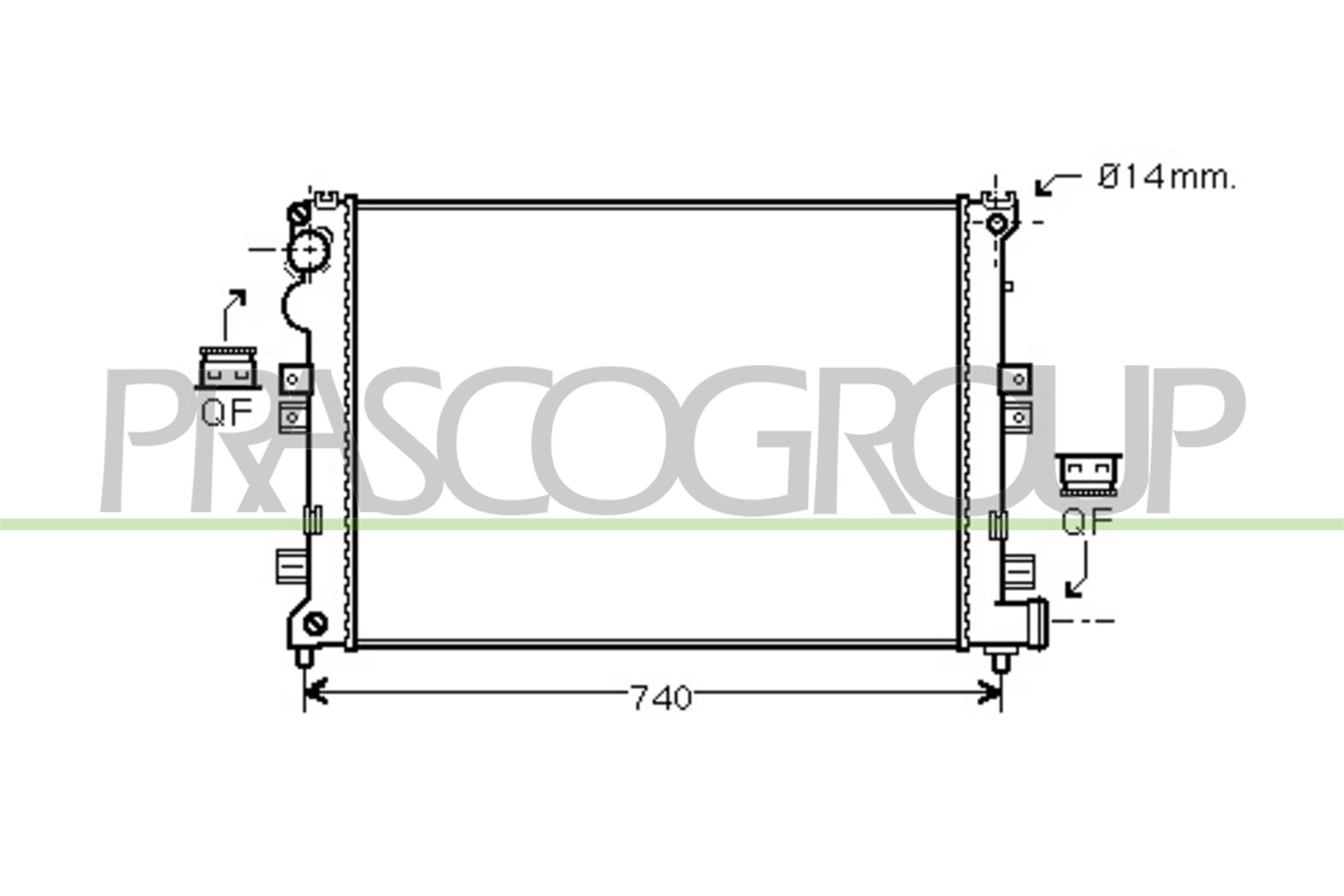 Kühler, Motorkühlung PRASCO CI053R006