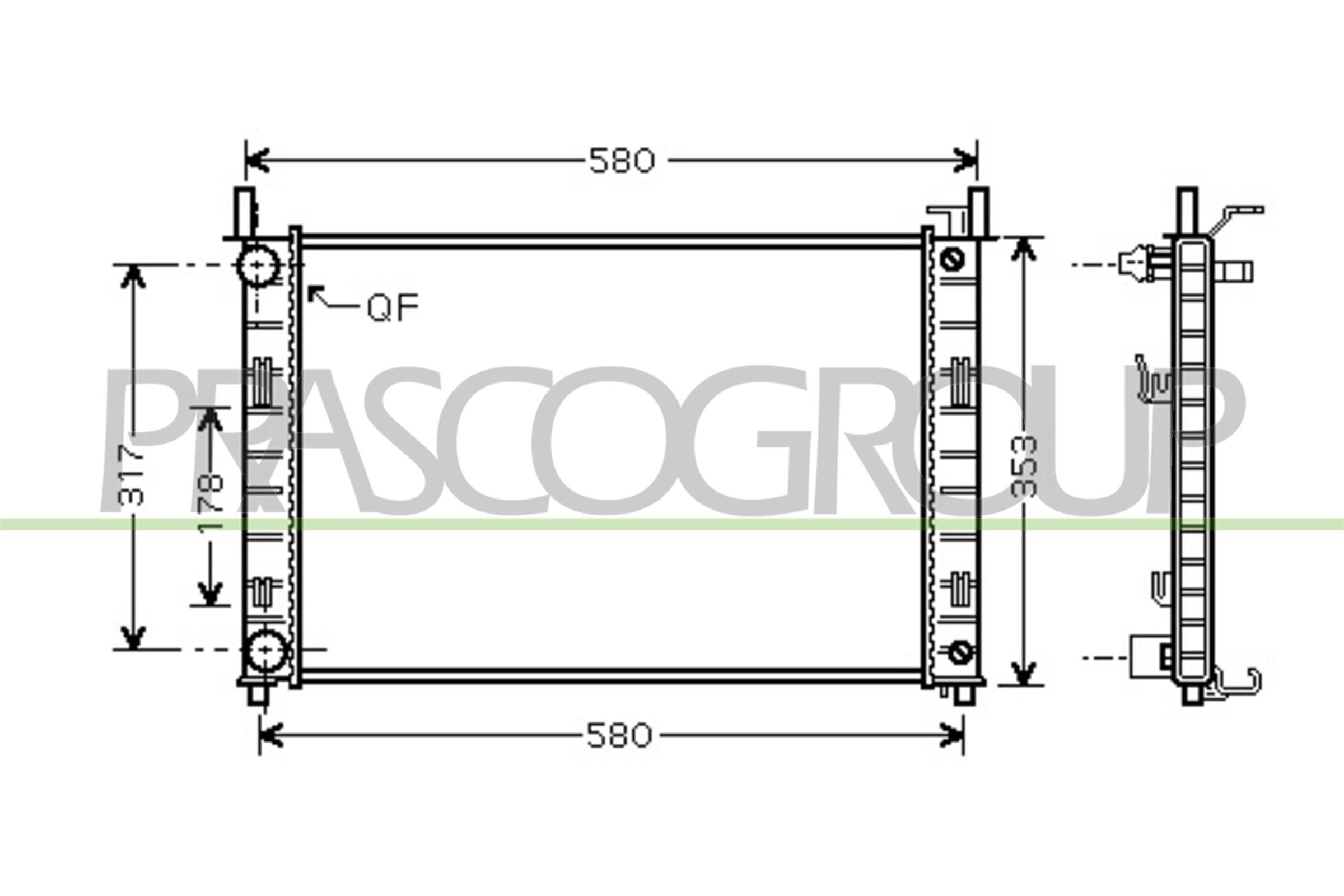 Kühler, Motorkühlung PRASCO FD340R001