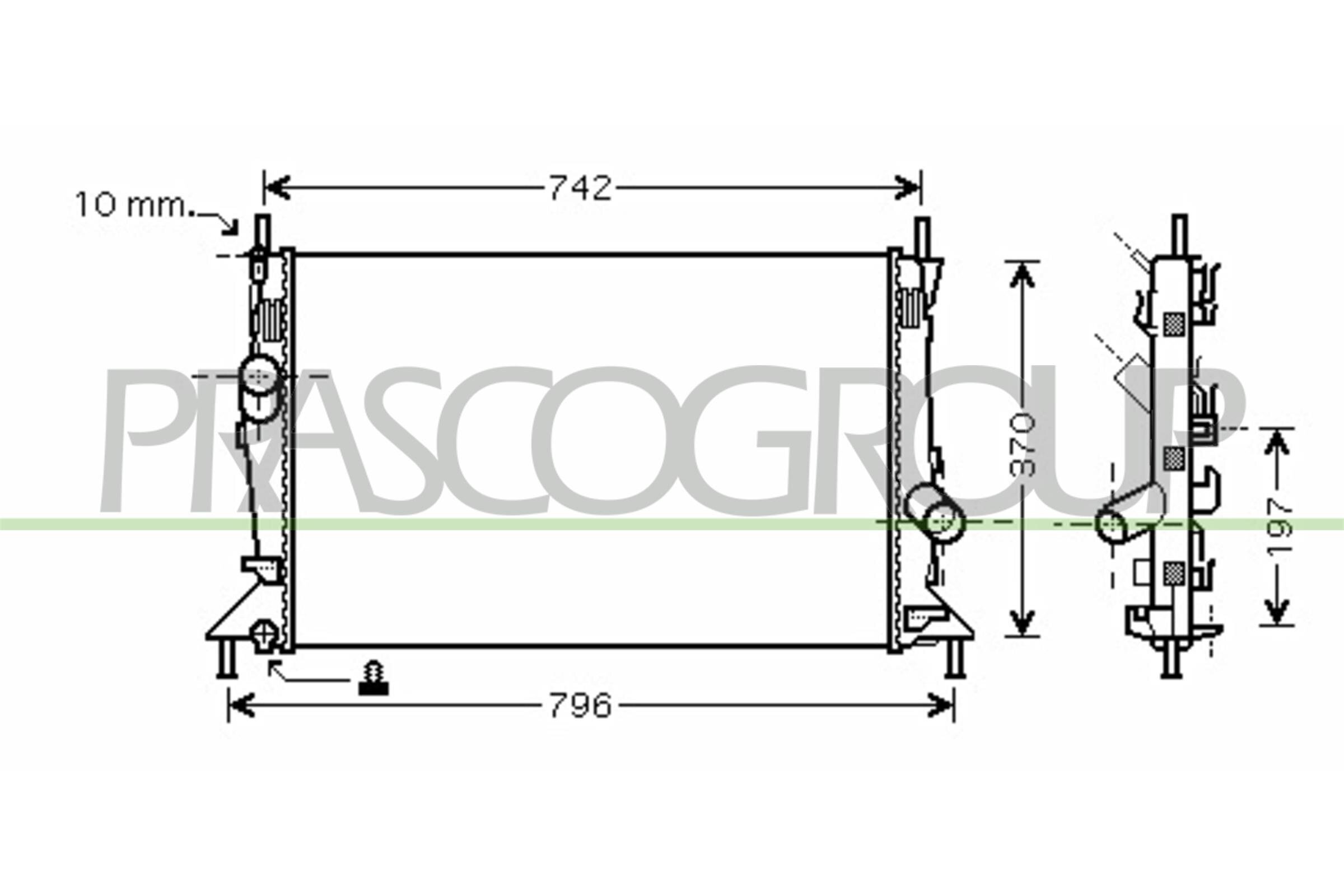 Kühler, Motorkühlung PRASCO FD424R003