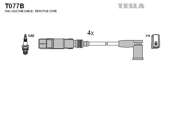 Zündleitungssatz TESLA T077B