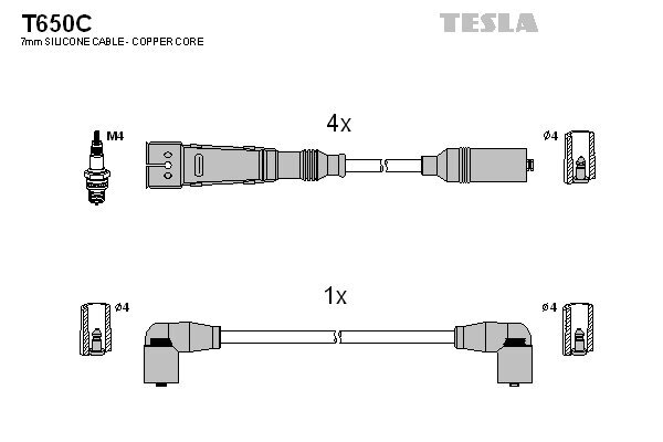 Zündleitungssatz TESLA T650C