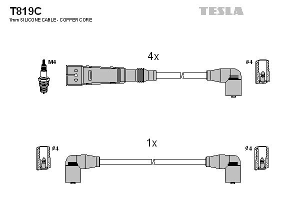 Zündleitungssatz TESLA T819C