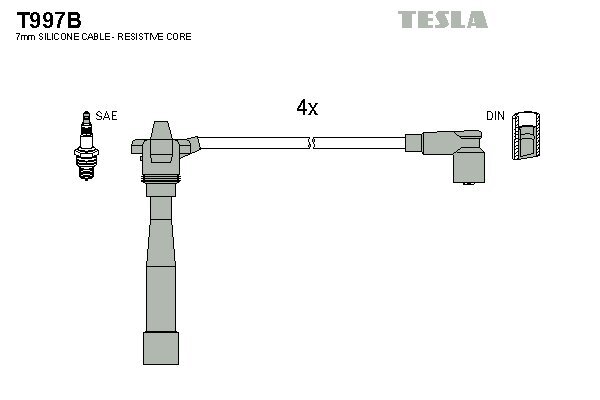 Zündleitungssatz TESLA T997B