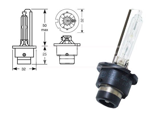 Glühlampe, Fernscheinwerfer 85 V 35 W D2S (Gasentladungslampe) CARPRISS 70721103