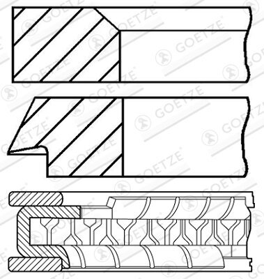 Kolbenringsatz GOETZE ENGINE 08-154605-00