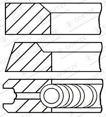 Kolbenringsatz GOETZE ENGINE 08-182700-00