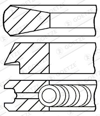 Kolbenringsatz GOETZE ENGINE 08-433600-00