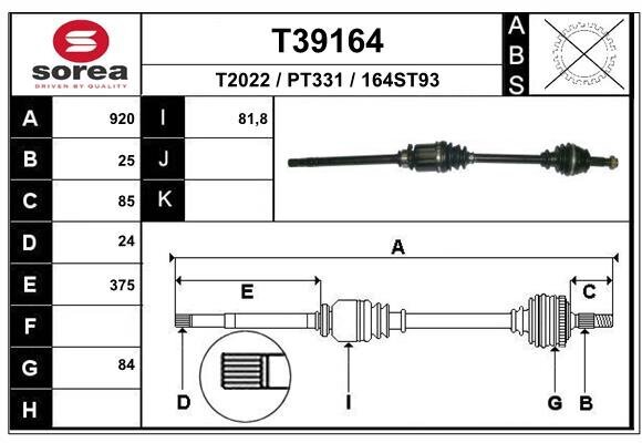 Antriebswelle EAI T39164