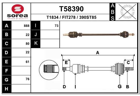 Antriebswelle EAI T58390