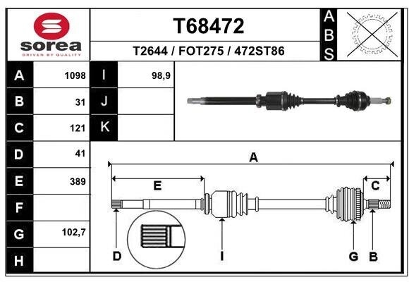 Antriebswelle EAI T68472