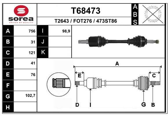 Antriebswelle EAI T68473