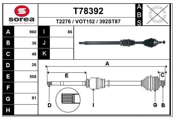 Antriebswelle EAI T78392