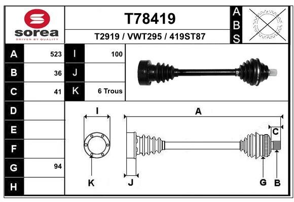 Antriebswelle EAI T78419