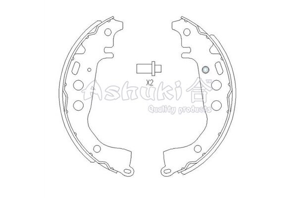 Bremsbackensatz ASHUKI by Palidium 1050-1702