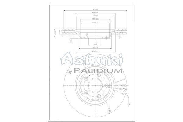 Bremsscheibe ASHUKI by Palidium N013-94