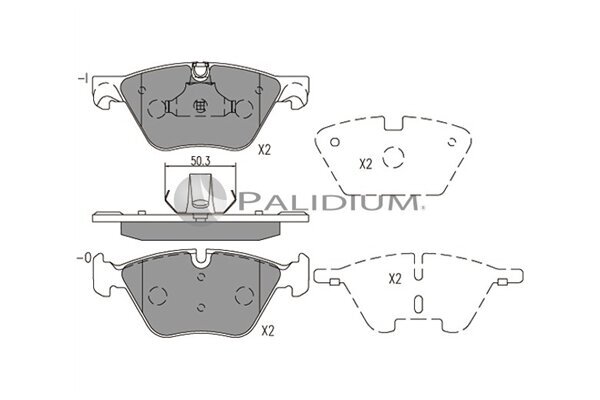 Bremsbelagsatz, Scheibenbremse ASHUKI by Palidium P1-1549