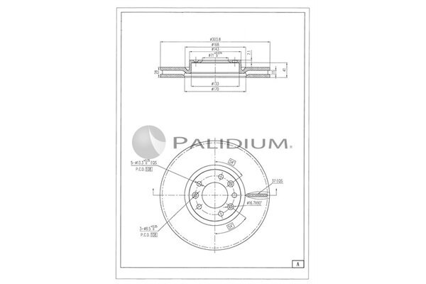 Bremsscheibe ASHUKI by Palidium P330-249