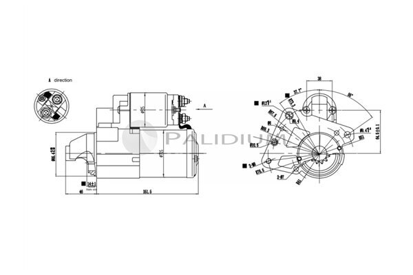 Starter 12 V 2,2 kW ASHUKI by Palidium PAL17-1014