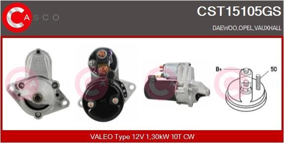 Starter 12 V 1,30 kW CASCO CST15105GS