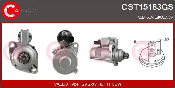 Starter 12 V 2 kW CASCO CST15183GS