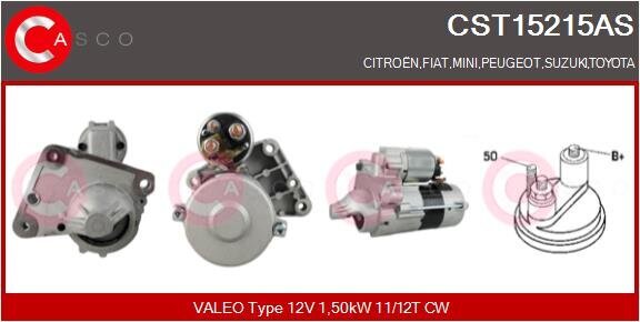 Starter 12 V 1,50 kW CASCO CST15215AS