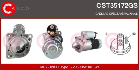 Starter 12 V 1,80 kW CASCO CST35172GS