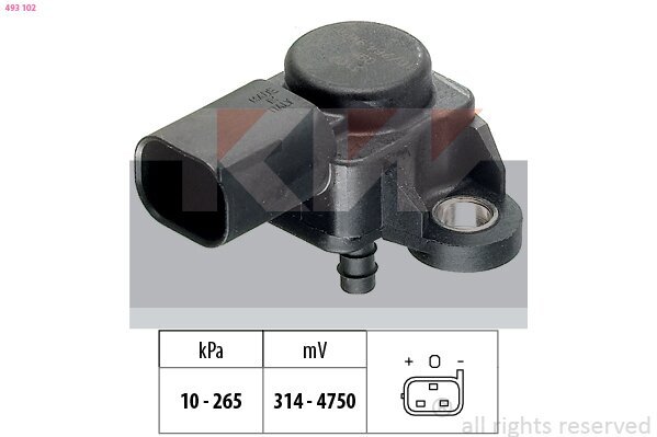 Luftdrucksensor, Höhenanpassung KW 493 102