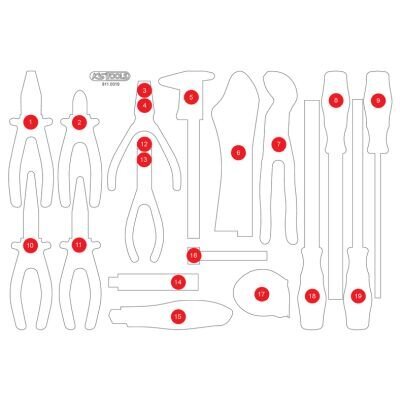 Schaumstoffeinlage, Sortimentskasten KS TOOLS 811.0019-97