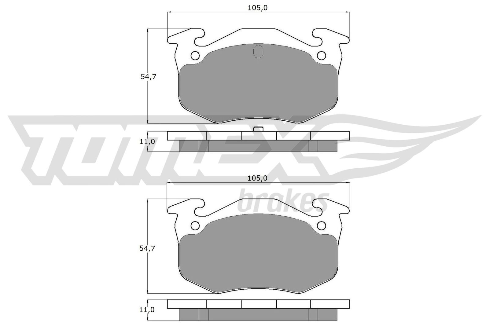 Bremsbelagsatz, Scheibenbremse TOMEX Brakes TX 10-502