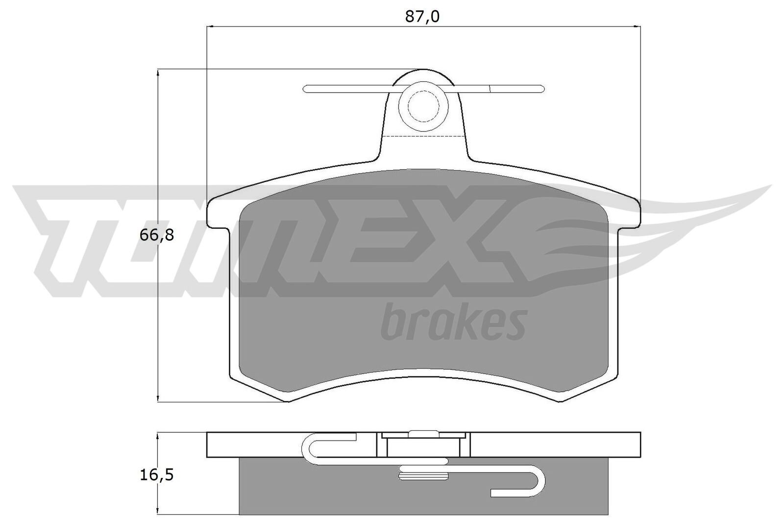 Bremsbelagsatz, Scheibenbremse TOMEX Brakes TX 10-62