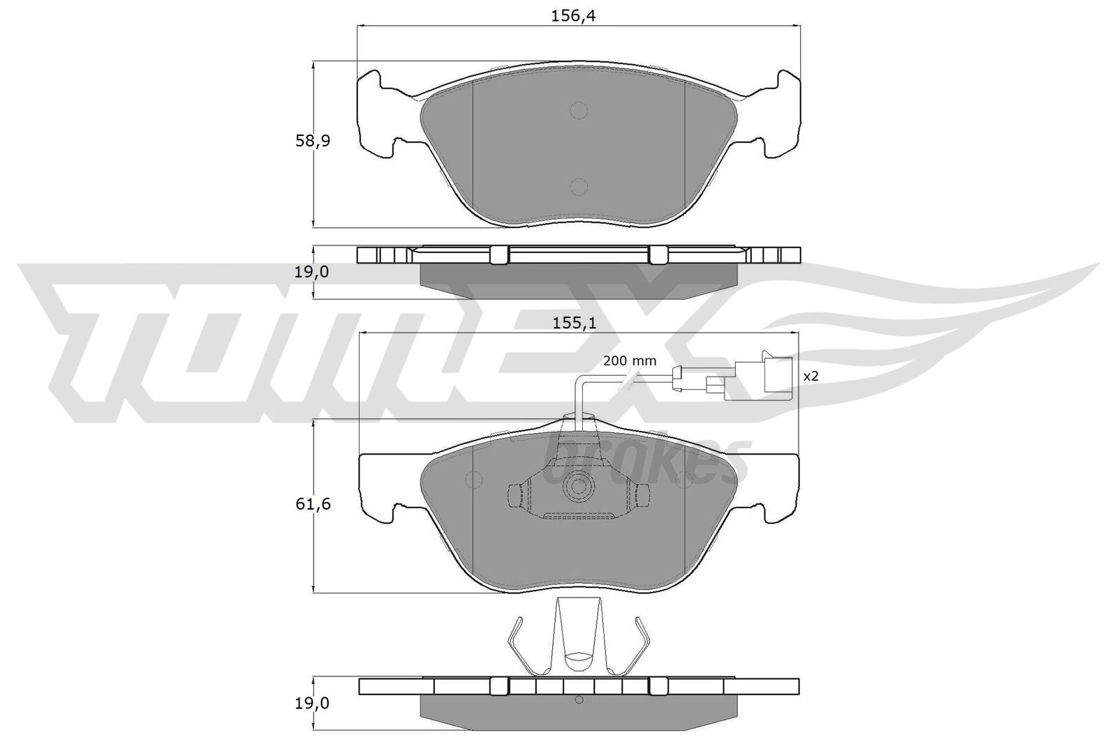 Bremsbelagsatz, Scheibenbremse TOMEX Brakes TX 11-84