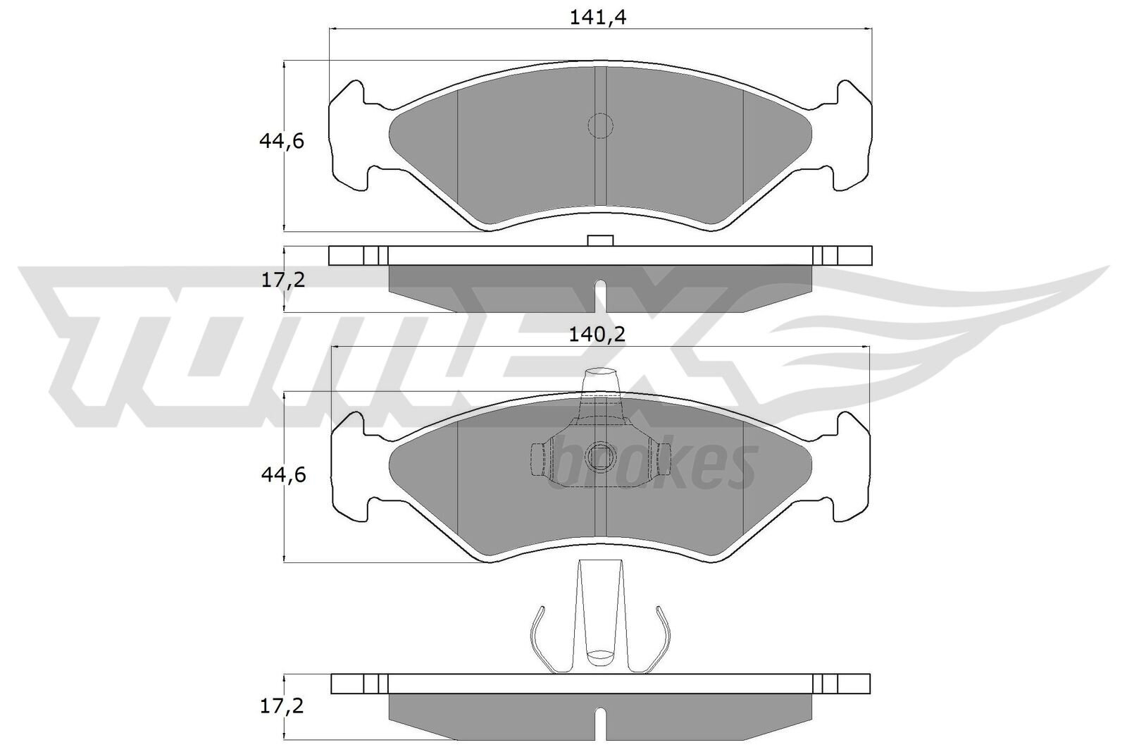 Bremsbelagsatz, Scheibenbremse TOMEX Brakes TX 12-54