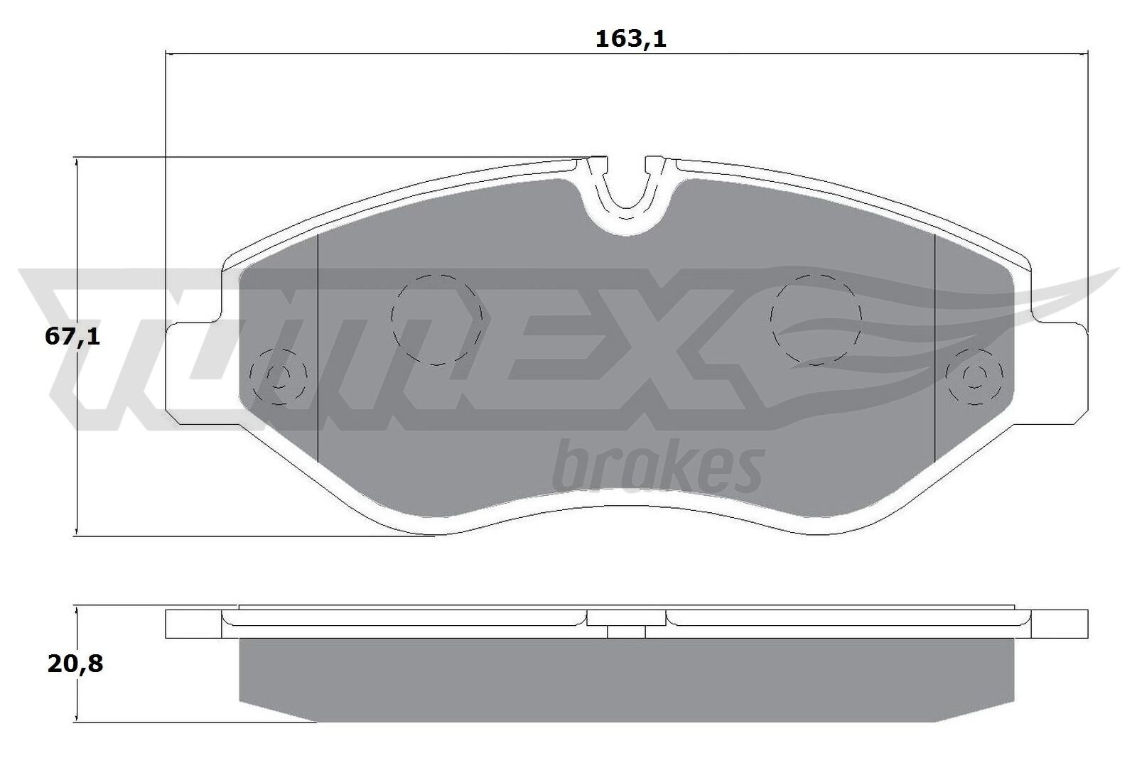 Bremsbelagsatz, Scheibenbremse TOMEX Brakes TX 14-25