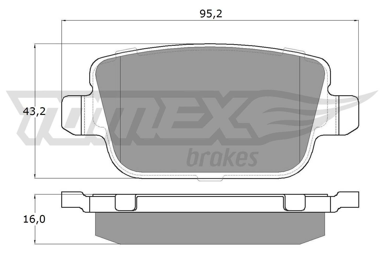 Bremsbelagsatz, Scheibenbremse TOMEX Brakes TX 14-48
