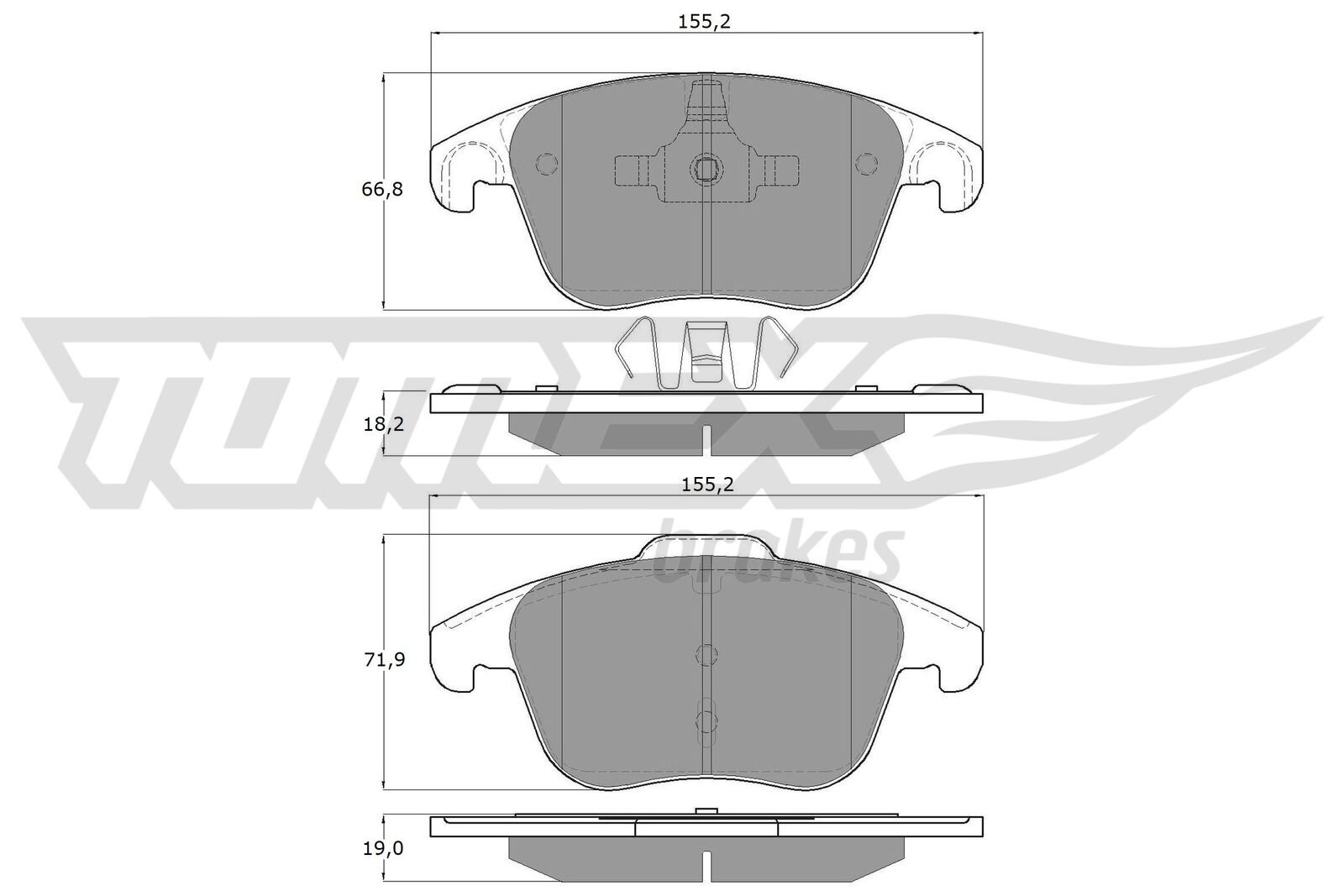 Bremsbelagsatz, Scheibenbremse TOMEX Brakes TX 15-93