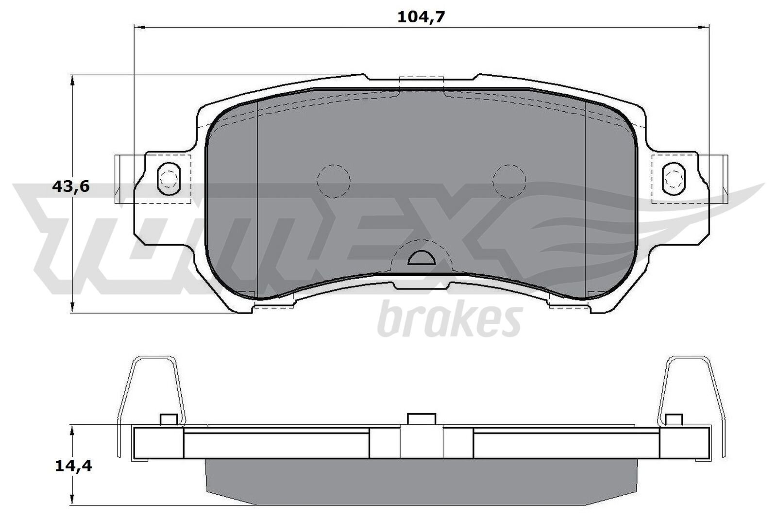 Bremsbelagsatz, Scheibenbremse TOMEX Brakes TX 17-26