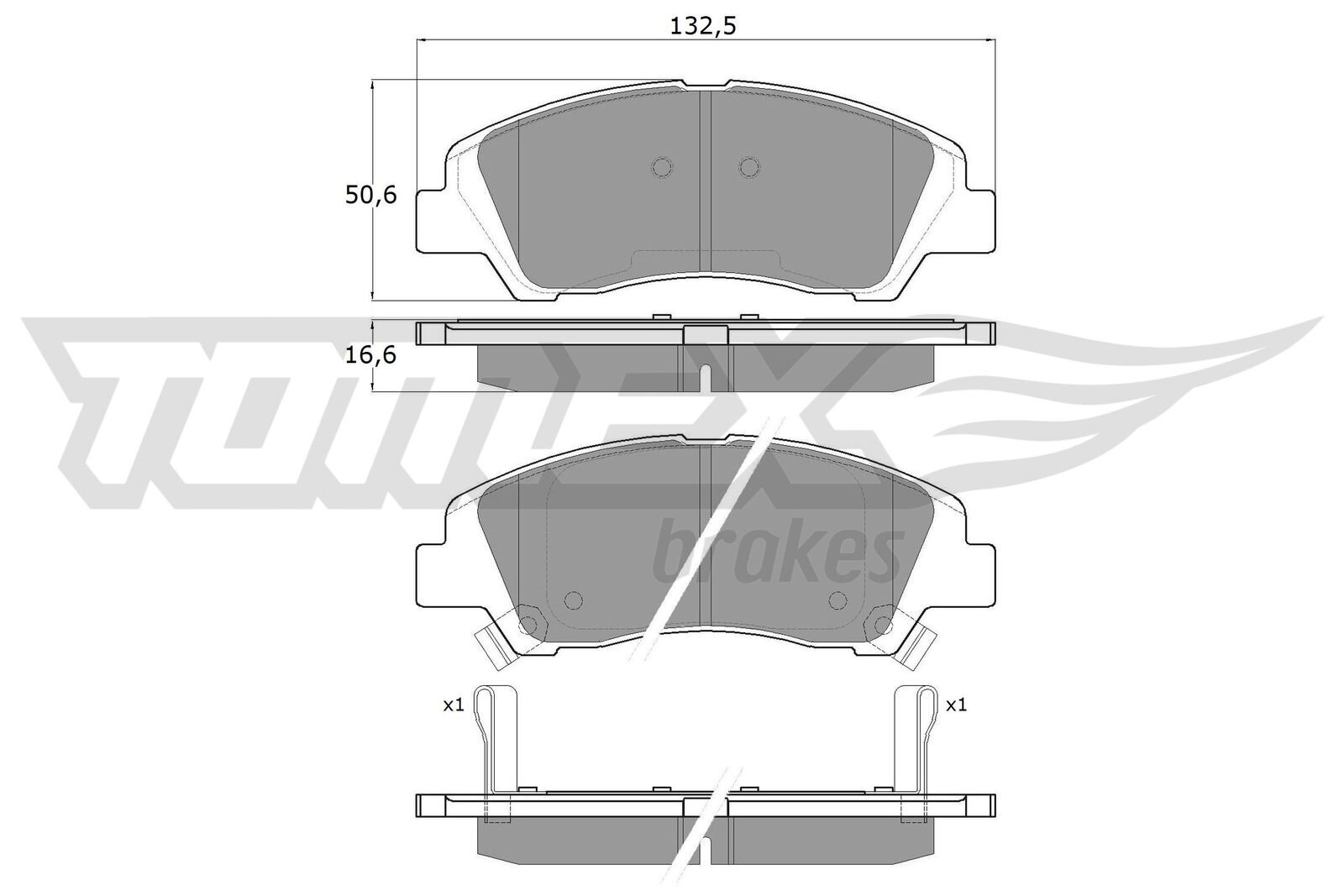 Bremsbelagsatz, Scheibenbremse TOMEX Brakes TX 18-29