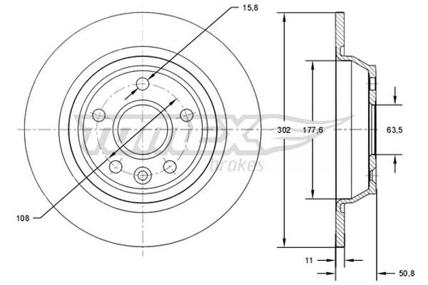 Bremsscheibe TOMEX Brakes TX 71-61