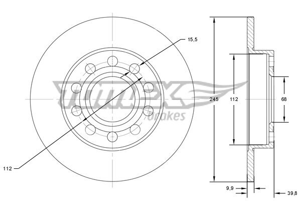 Bremsscheibe TOMEX Brakes TX 71-71