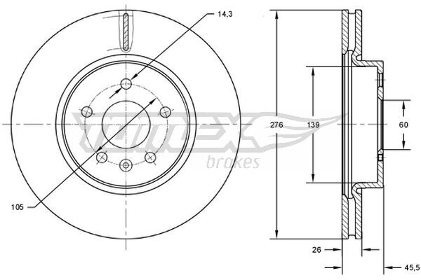 Bremsscheibe TOMEX Brakes TX 72-49