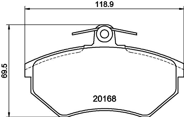 Bremsbelagsatz, Scheibenbremse HELLA PAGID 8DB 355 017-901