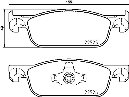 Bremsbelagsatz, Scheibenbremse HELLA PAGID 8DB 355 025-471